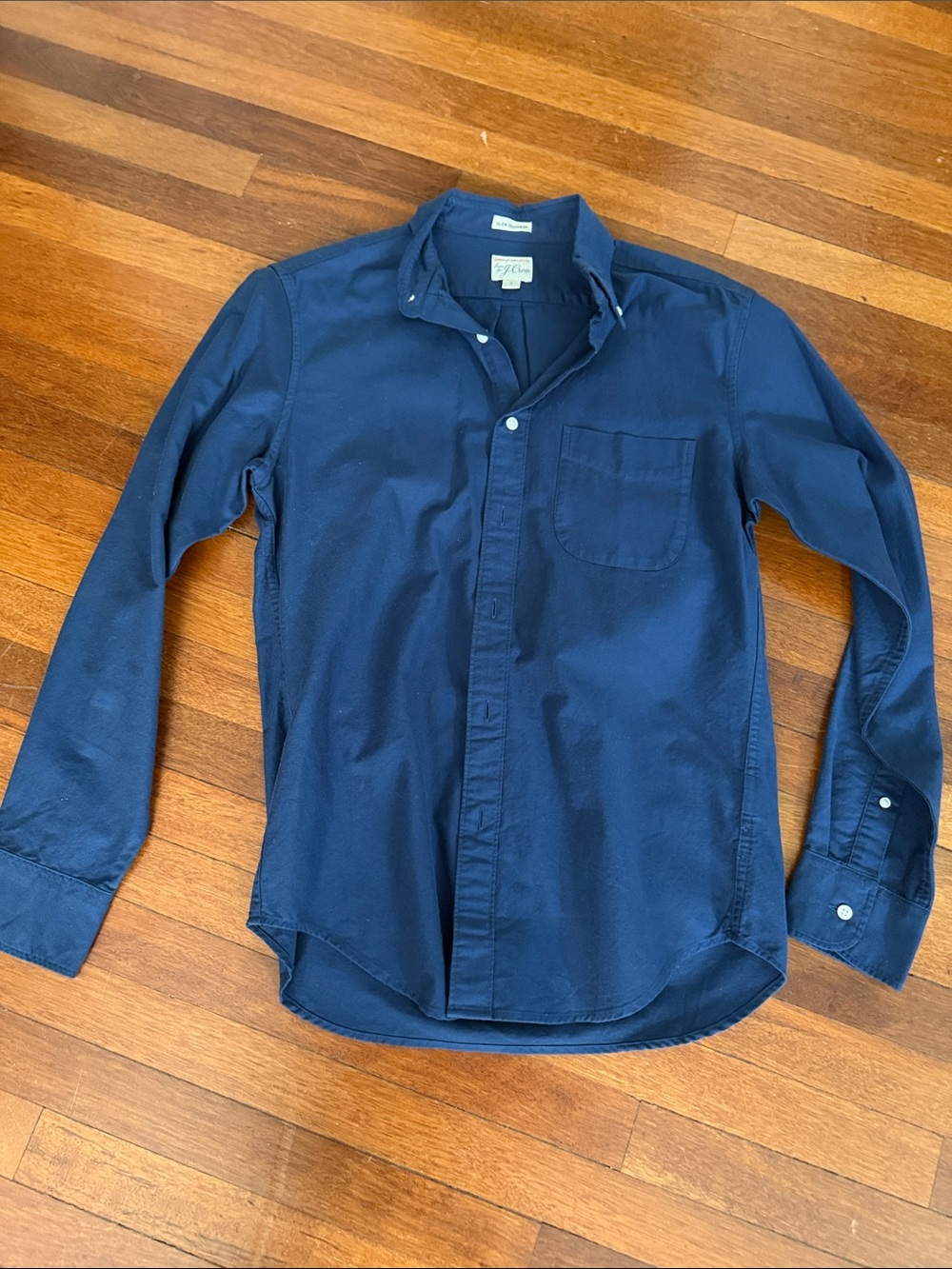 J. Crew Men's Blue Button-Down Oxford Shirt